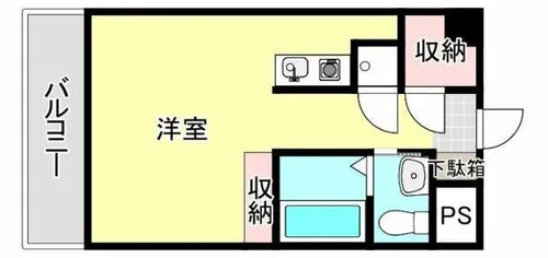 VIP薬院【307号室】の間取り