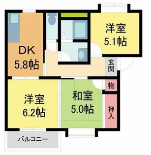 エスト芦屋A【201号室】の間取り