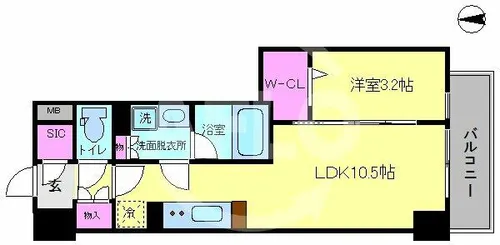 クロスレジデンス阿波座【11階】の間取り