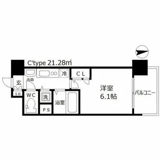 プレサンス天満橋アンジェ【2階】の間取り