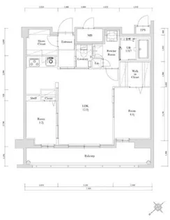 エンクレスト博多駅南FIT【12階】の間取り