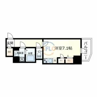 Metrosa谷町六丁目South【9階】の間取り