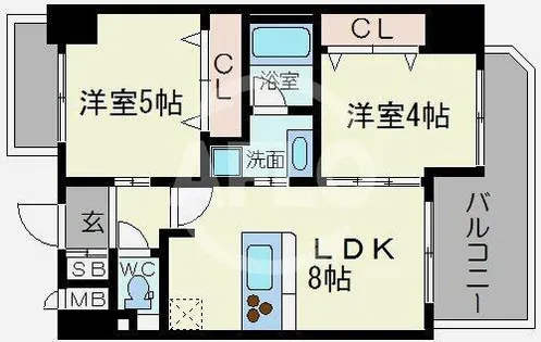 アーデンタワー本町イースト【5階】の間取り