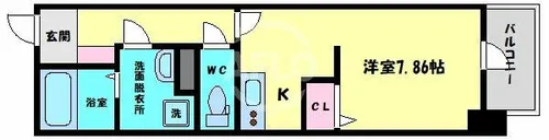 グランパシフィック天満橋【7階】の間取り