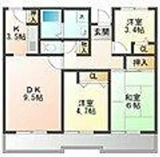井吹東シティコート【2階】の間取り