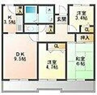 井吹東シティコート【2階】の間取り