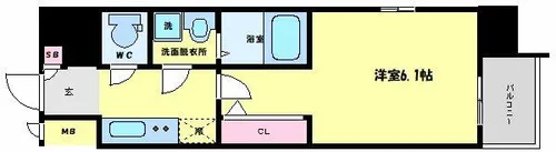 エスリード京橋桜ノ宮公園【11階】の間取り