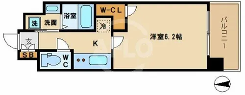 ジアコスモ京橋アクア【3階】の間取り