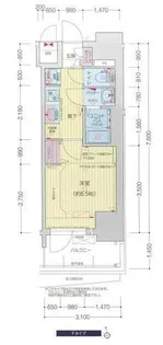 プレサンス新栄ユリシス【411号室】の間取り