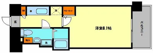 グラマシー京橋【7階】の間取り