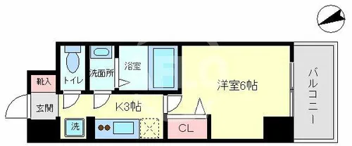 グランパシフィック塩草公園【6階】の間取り