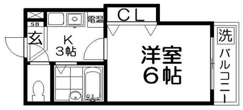 スタジオM【6階】の間取り