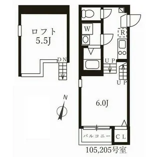 ハーモニーテラス切戸町【2階】の間取り