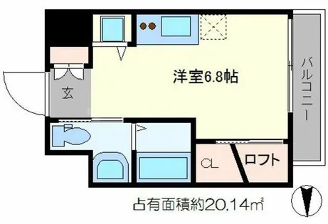 コーラルポワント難波WEST【10階】の間取り