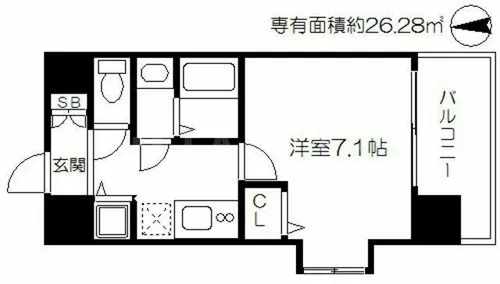 ViVi EBISU【11階】の間取り