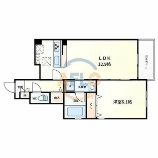 サザンテラスソレアード【1階】の間取り