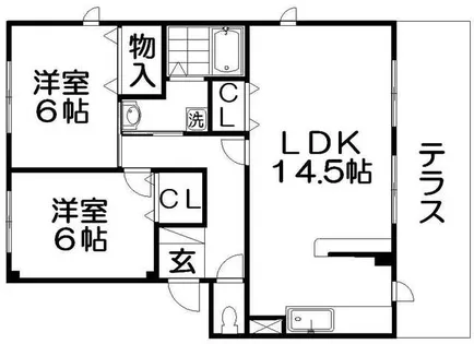 ブランルージュ【1階】の間取り