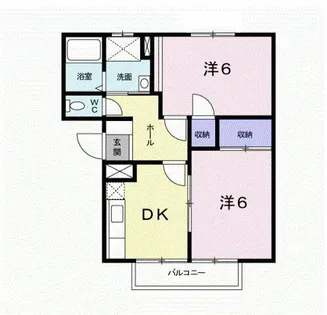 うぃすたりあⅠ【102号室】の間取り