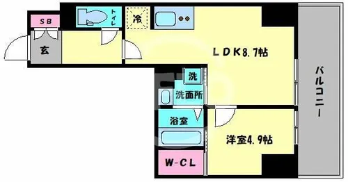 ジオエント新町【3階】の間取り