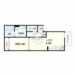 パークテラス淡路【2階】の間取り