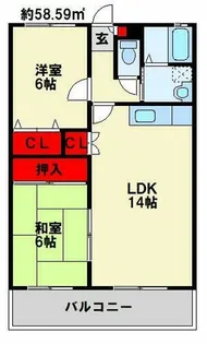 エルスール湯川 参番館【3階】の間取り