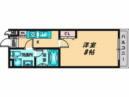 オランジュ上小阪【1階】の間取り