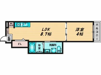 Lumiere長瀬【2階】の間取り
