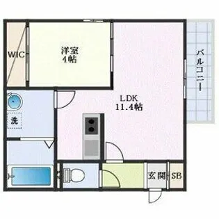 ネクストメゾン吹田駅前【1階】の間取り