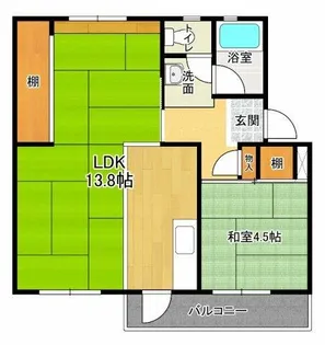 有野団地【B48-306号室】の間取り