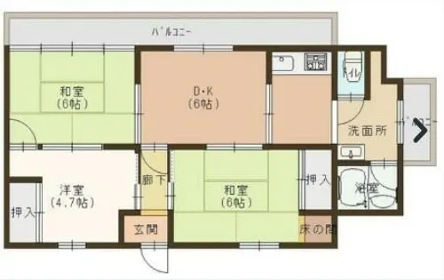 メゾン白鷺【506号室】の間取り