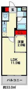 コンダクトレジデンスDaizen【8階】の間取り