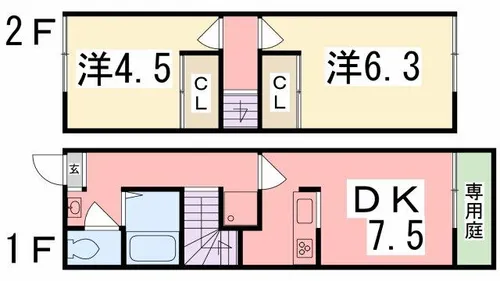 OA FLAT飯田【113号室】の間取り
