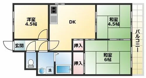 光コーポⅠ【3階】の間取り