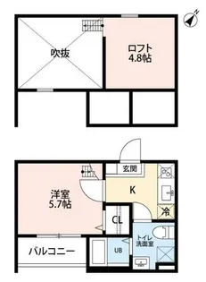 ハイグランド大高【1階】の間取り