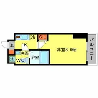 SERENiTE江坂四番館【3階】の間取り