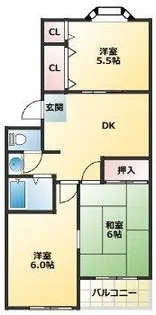 パークサンハイツ【2階】の間取り