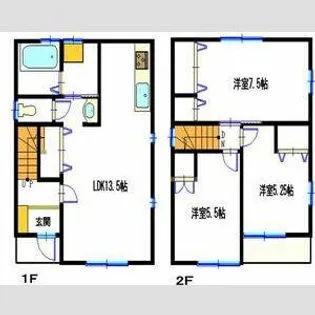 兵庫県姫路市伊伝居【一戸建】の間取り