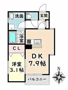 愛知県名古屋市瑞穂区北原町2丁目【アパート】の間取り