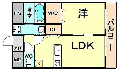 アンプルールフェール ボルドゥルー2【2階】の間取り