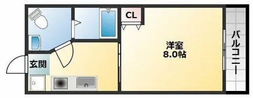 STUDIO NAGASE【2階】の間取り