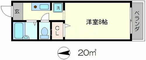 フレグランス上治【1階】の間取り