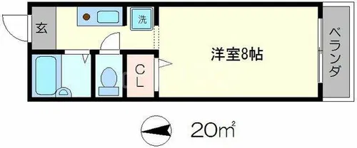 フレグランス上治【1階】の間取り