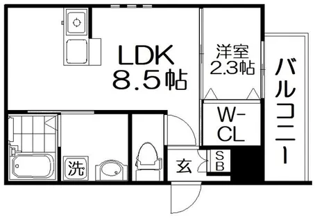リアフラッツ香里園SOUTH【3階】の間取り