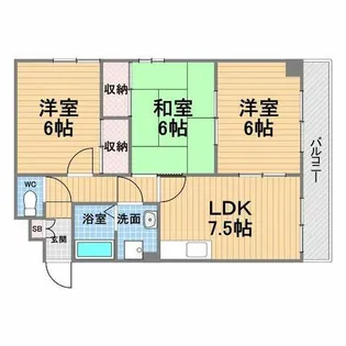 メゾン甲子園口【2階】の間取り