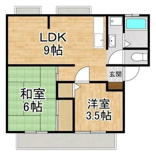 ハイツシバタ【1階】の間取り