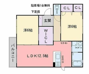 イルリッシュⅡ【2階】の間取り