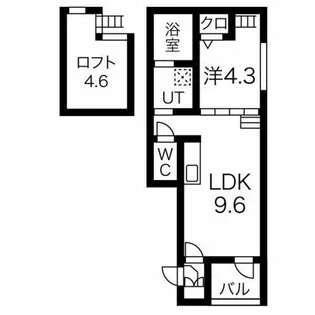 ヴィラクレール【1階】の間取り