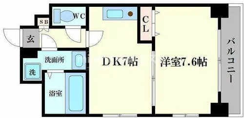 ブルービー桜川駅前【10階】の間取り