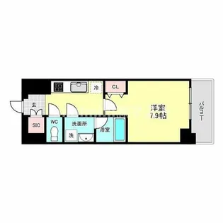 スプランディッド上本町WEST【11階】の間取り