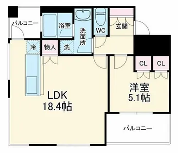 アーバンライフ御堂筋本町タワー【15階】の間取り
